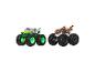 Deux voitures miniatures Hot Wheels Monster Trucks.