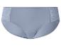 Culotte taille haute bleu clair pour femme avec détails en dentelle.