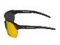 Lunettes de sport noires avec verres orange-jaune réfléchissants