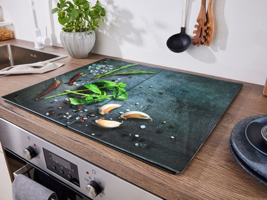 ERNESTO® Couvre-plaques de cuisson en verre, 2 pièces