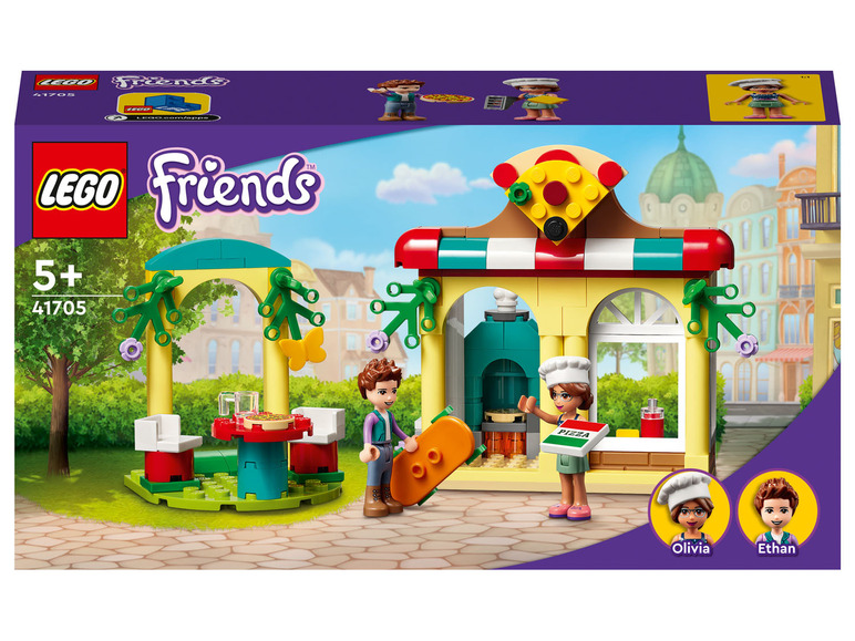 LEGO Friends restaurant à pizza avec terrasse et minifigurines