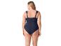 Maillot de bain une pièce, dos nu, style plissé.