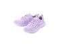 Paire de chaussures de sport violettes avec lacets et semelle épaisse