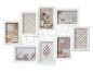 Cadre photo blanc avec 8 emplacements pour des images d'intérieur et le mot 'LOVE'