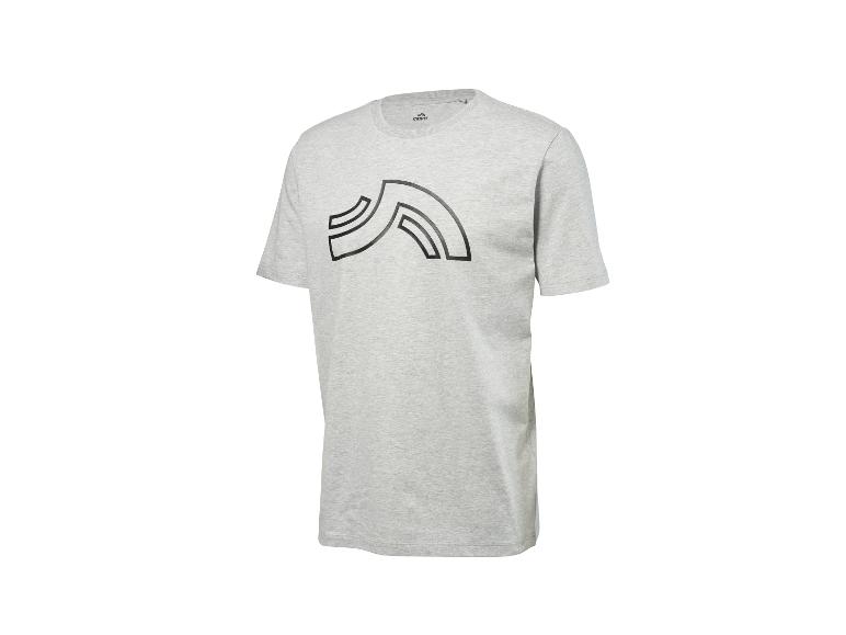 T-shirt homme Crivit gris avec logo graphique noir sur la poitrine