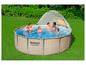 Piscine Bestway Power Steel avec un auvent gonflable.