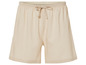 Shorts beige avec élastique et cordon