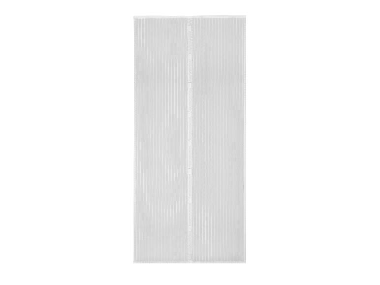 Une porte moustiquaire magnétique blanche.