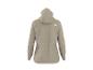 Veste polaire à capuche beige avec texture gaufrée, vue de dos.