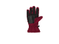Gant de ski rouge avec empiècements noirs et paume antidérapante.