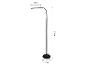 Lampadaire LED noir avec une hauteur de 130 cm et une tête de lampe de 28 cm.