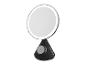 Miroir de maquillage lumineux avec base de chargement sans fil et haut-parleur.