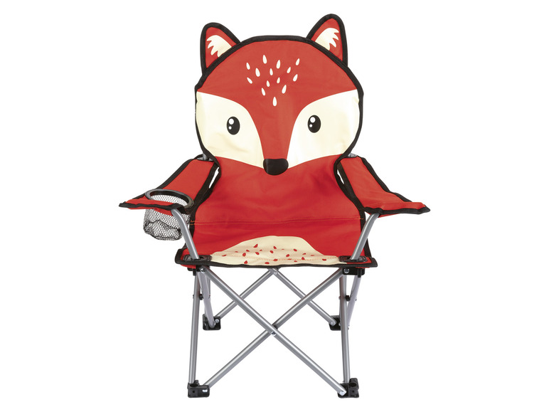 Un fauteuil pliant à motif renard.