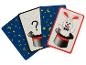 Cartes avec un lapin dans un chapeau et des étoiles