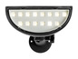 Un lampadaire extérieur noir avec plusieurs LED.