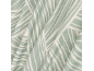 Fond en tissu avec des rayures vertes et blanches et des motifs géométriques.