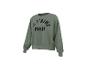 Sweat-shirt vert avec le texte 'Je t'aime Paris'