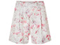 Short blanc avec imprimé floral rose
