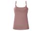 Débardeur femme à fines bretelles couleur rose-brun