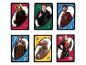 Six cartes à jouer avec des personnages de films, dont Harry, Hermione et Ron.