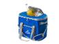 Sac isotherme Crivit bleu avec bouteille et glacière.