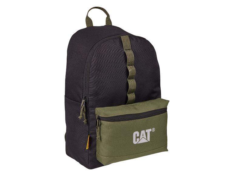 Sac à dos noir avec poche avant verte et logo blanc