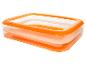 Piscine gonflable rectangulaire orange à trois anneaux