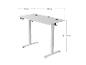 Bureau réglable en hauteur blanc avec dimensions 120x60 cm et hauteur 72-117 cm