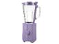 Un blender Silvercrest violet avec un pichet en verre.