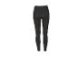 Legging de sport noir pour femme avec taille haute et détails de couture.
