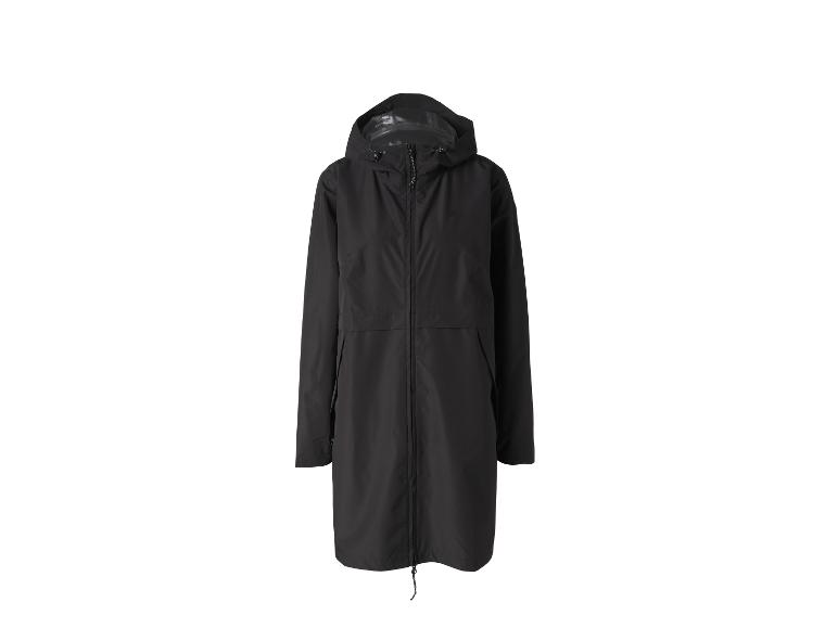 Manteau de pluie noir à capuche pour femme