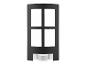 Lampe extérieure noire avec détecteur de mouvement et quatre verres carrés.