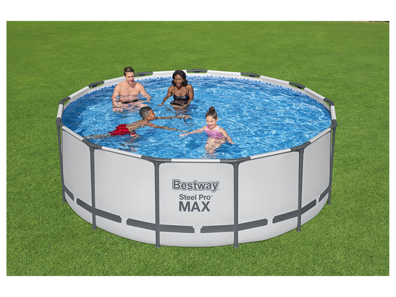Aller en mode plein écran : Bestway Kit de piscine complet Steel Pro MAX™ Frame Pool, avec pompe de filtration, Ø 396 x 122 cm - Image 2