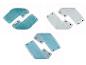 Trois types de chiffons en microfibre pour un nettoyeur vapeur.