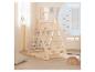 Structure d'escalade en bois pour enfants avec rampe et mur d'escalade supplémentaires.