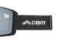 Masque de ski noir avec logo blanc sur la sangle