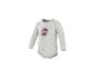 Body bébé blanc à manches longues avec motif Minnie Mouse et nœuds roses.