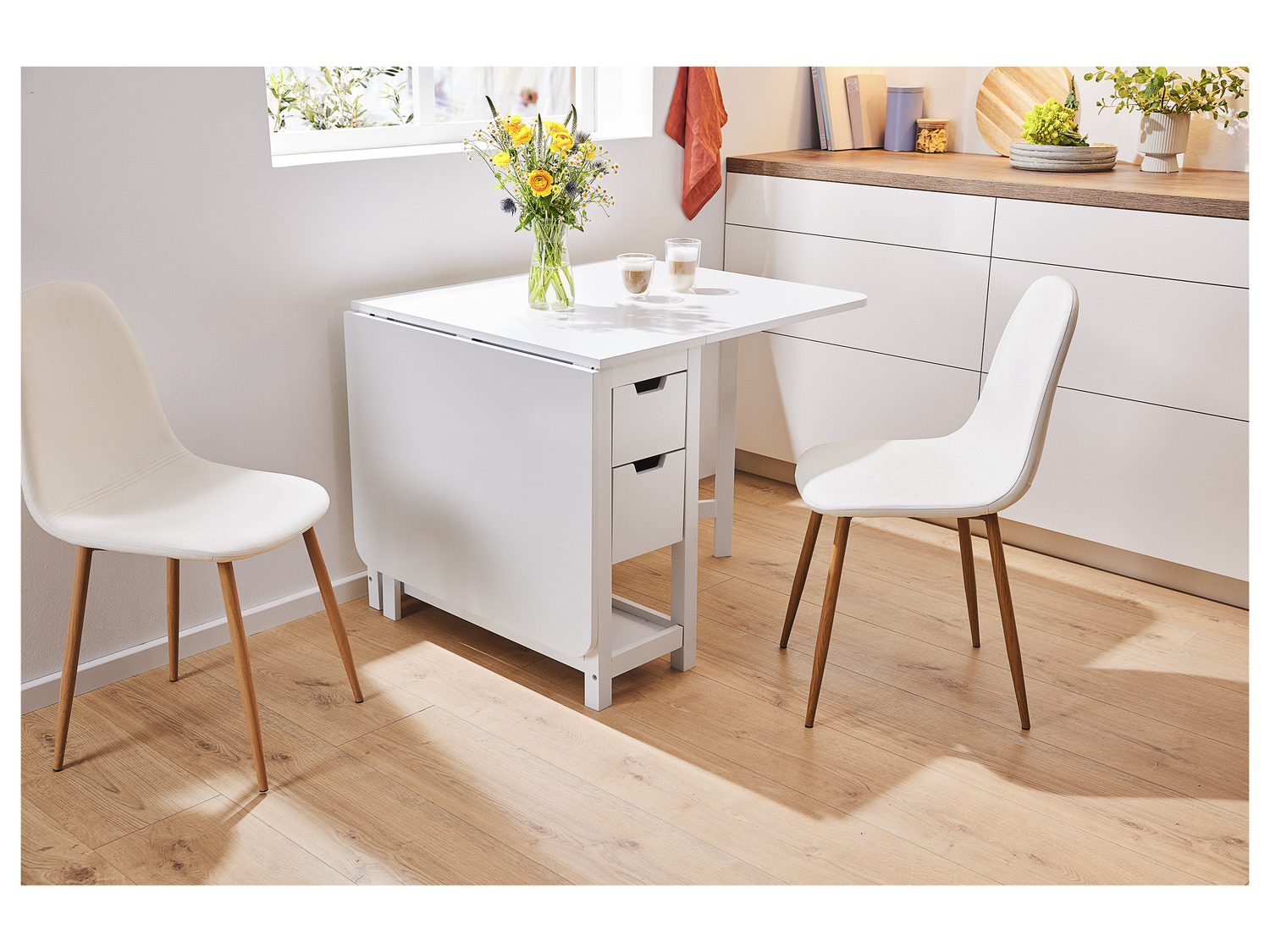 LIVARNO home Table pliante, 150 x 74 x 80 cm, blanche