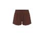 Short de sport marron pour femme avec cordon de serrage à la taille.