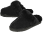 Chaussons noirs avec doublure en fausse fourrure.