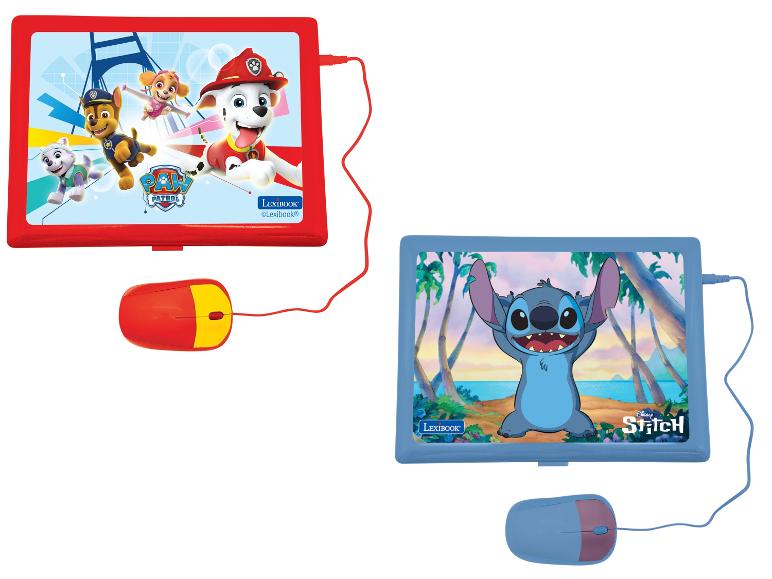 Lexibook Paw Patrol et Stitch : ordinateurs pour enfants avec souris.