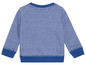 Un t-shirt à manches longues bleu rayé pour enfant.