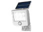 Lampe solaire LED argentée avec détecteur de mouvement