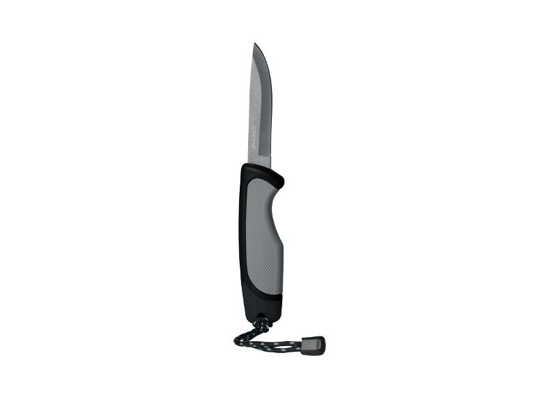 Couteau d'extérieur Crivit avec lame grise et manche noir et gris