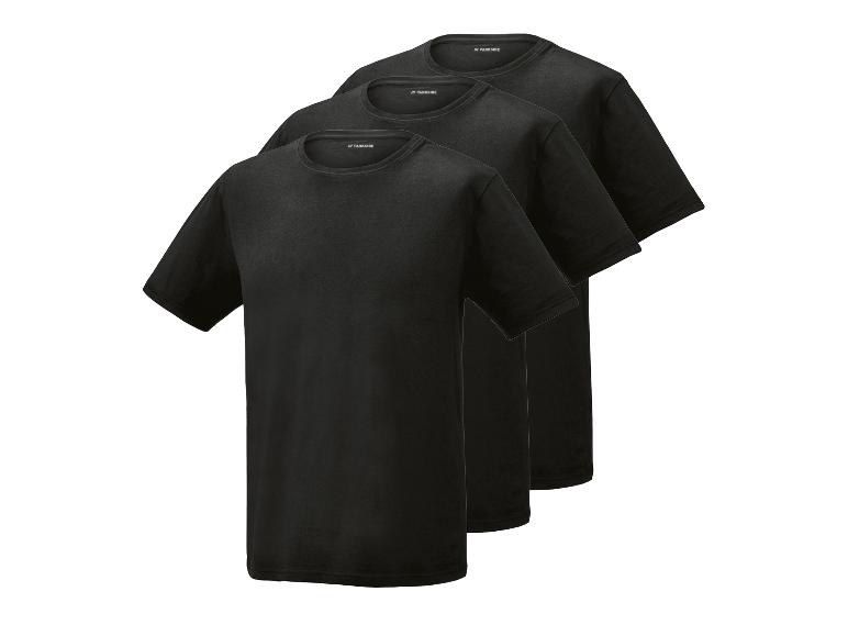 Trois t-shirts noirs Parkside pour homme.