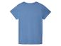 T-shirt bleu à manches courtes, vue arrière.