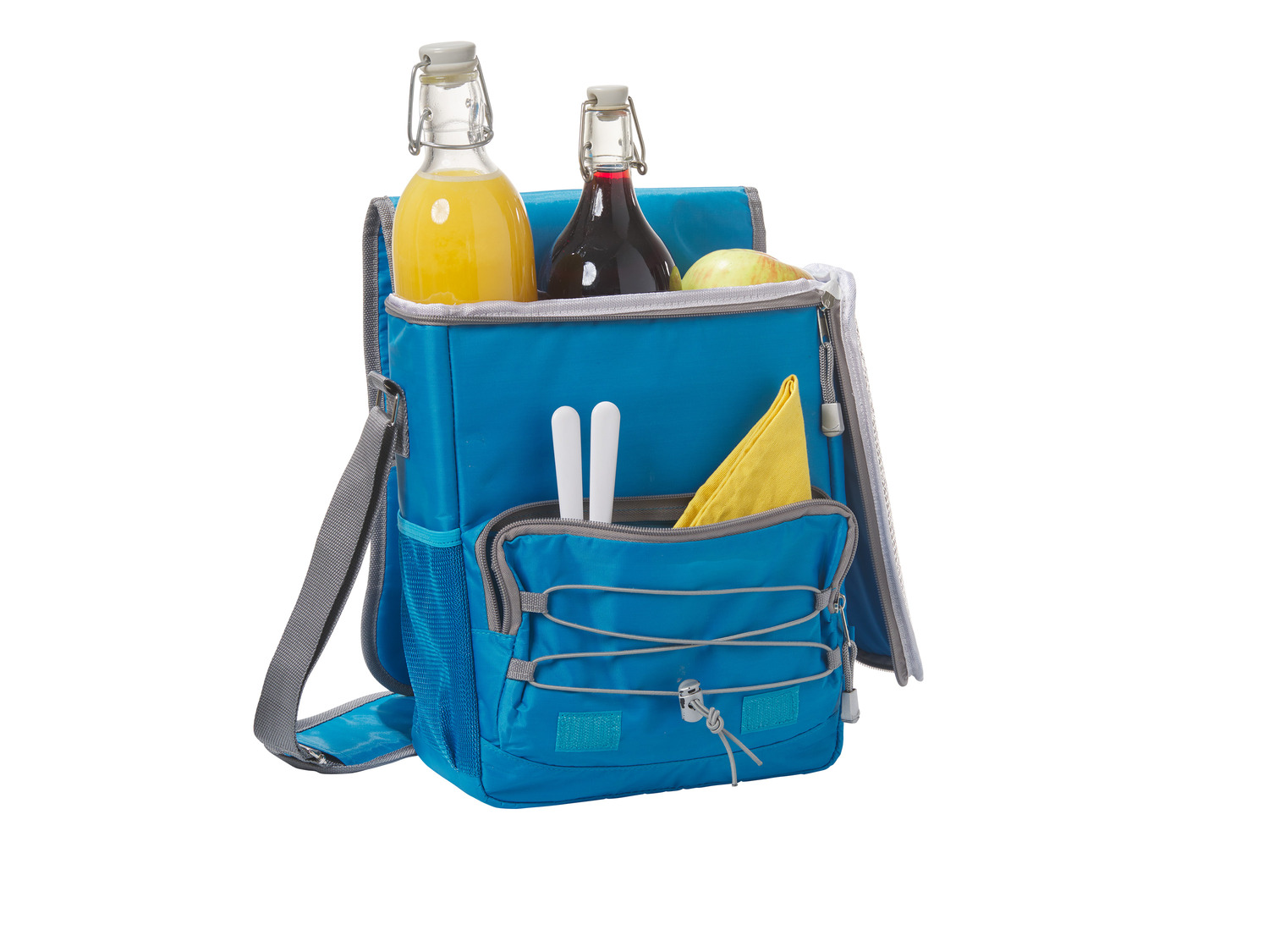 Relaxdays Sac Isotherme, Pliable, 30 L, Avec Bandoulière & Poignée, Grande Glacière Isolante, Gris Adulte Unisexe, 1 Pièce