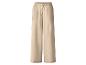 Pantalon large beige avec taille élastique