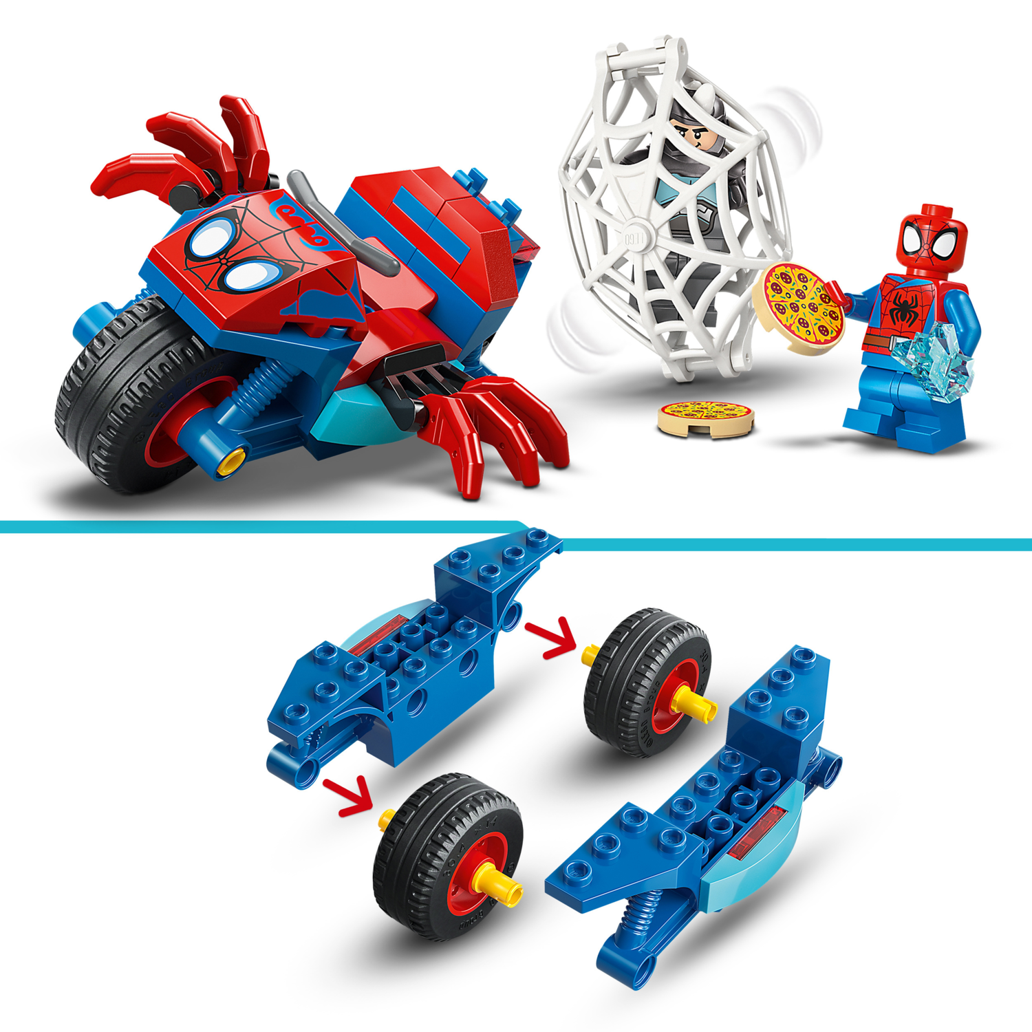 LEGO 11206 Spidey sur sa moto contre Rhino - Set Marvel 61 pièces - vue 6