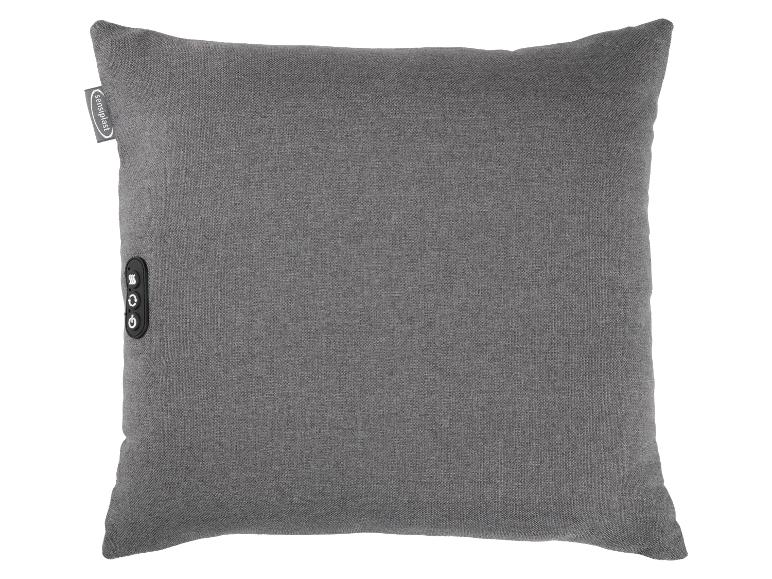 Coussin de massage gris Sensiplast avec panneau de commande latéral.